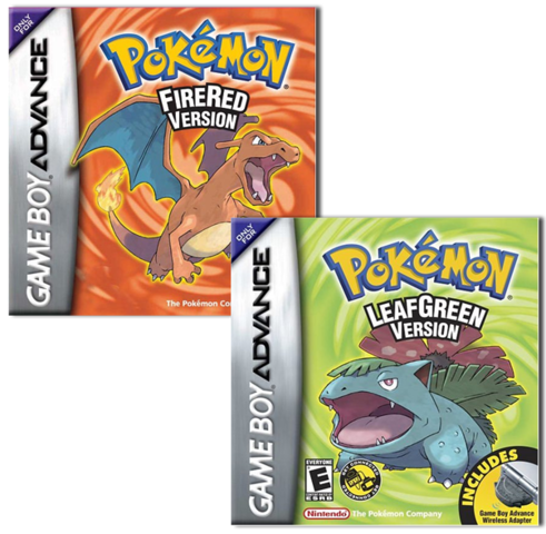 Pokémon rojo fuego y Pokémon verde hoja
