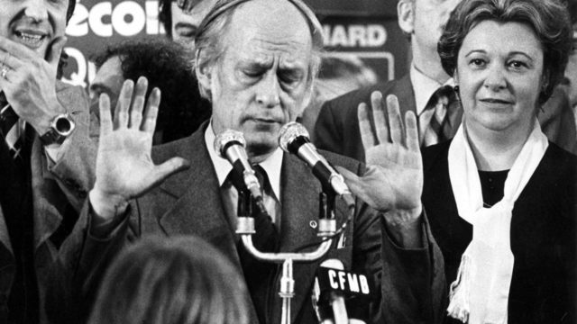 Parti Quebécois under Rene Levesque wins Québec provincial election on separatist platform