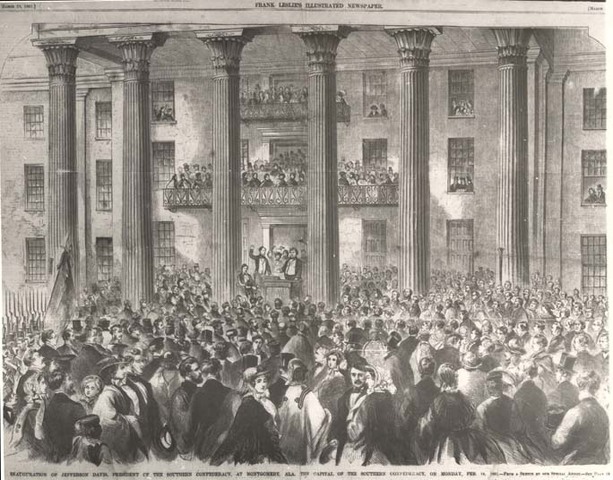 Jefferson Davis is inaugurated.