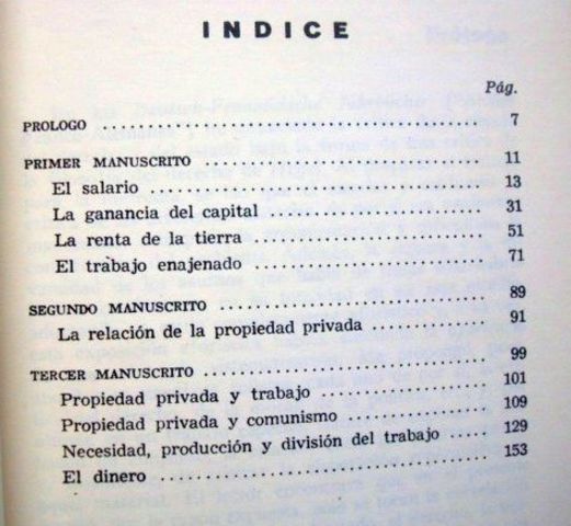 MARX. MANUSCRITOS FILOSÓFICOS