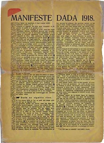 MANIFIESTO DADAISTA. TZARA