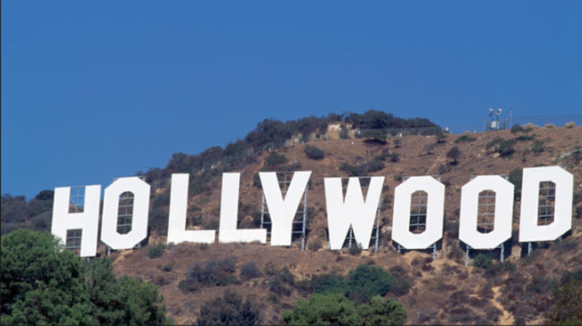 The Hollywood sign is changed to its now-famous form