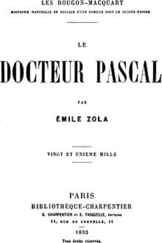 El doctor Pascal, Zola