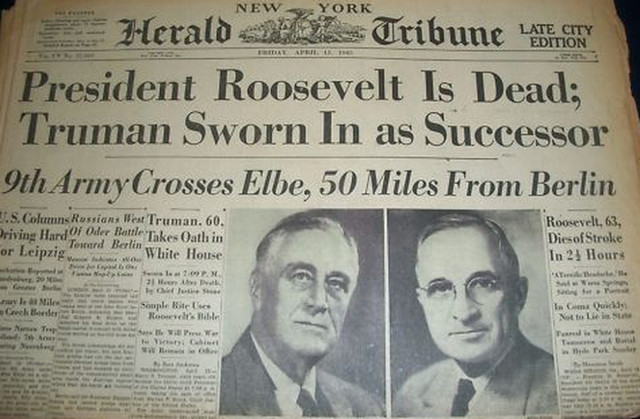 FDR Dies/Truman President