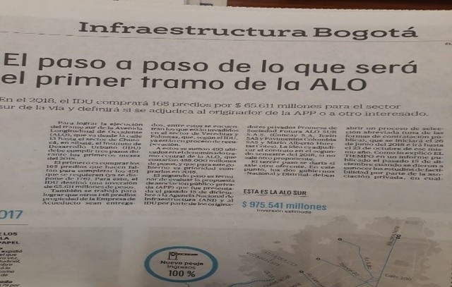 El paso a paso de lo que será el primer tramo en la ALÓ