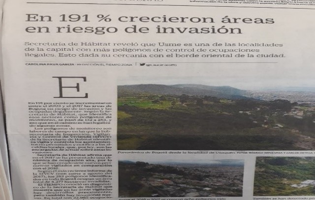 En 191%  crecieron en áreas de riesgo de invasión.