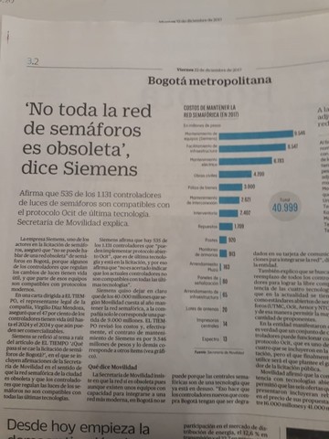 No todo la red de semáforos es obsoleta”  Siemens