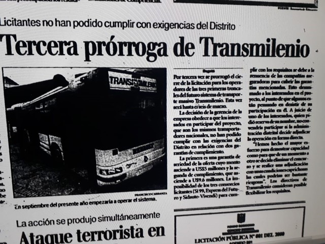 Tercera prorroga de Transmilenio