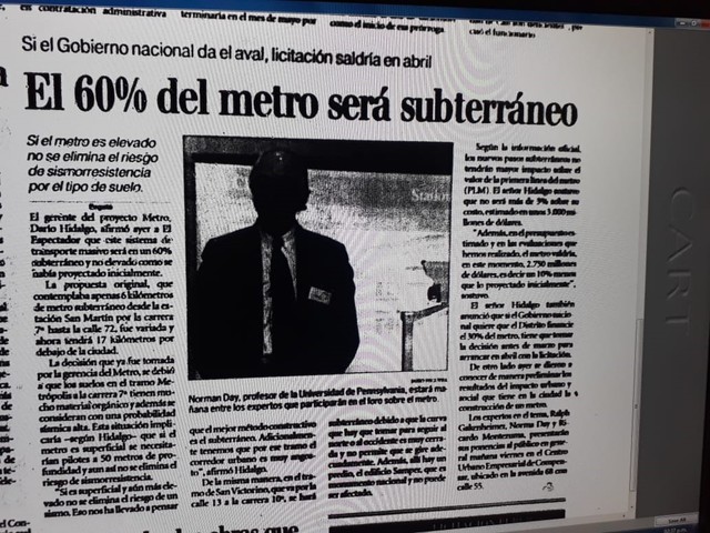 El 60% del metro de  Bogotá será subterráneo