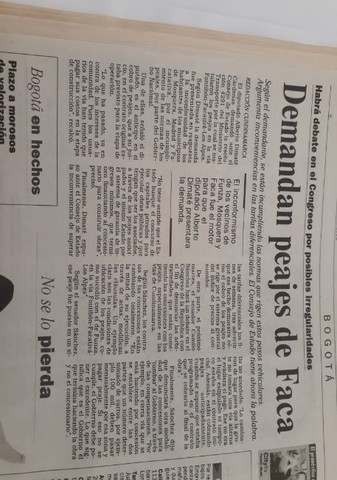 Demandan peajes en Faca