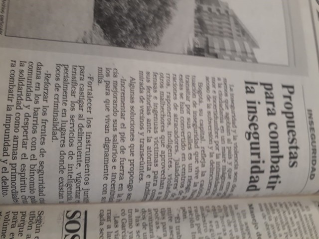 Propuestas para combatir la inseguridad