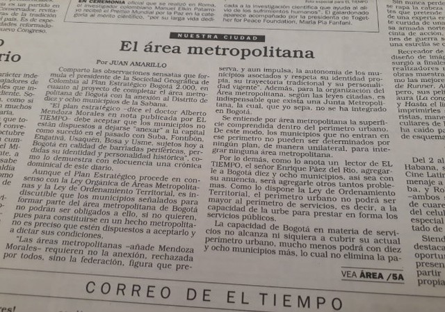 El área metropolitana