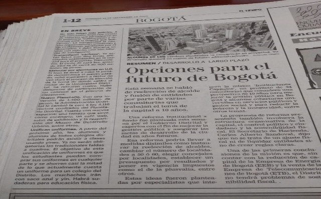 Opciones para el futuro de Bogotá