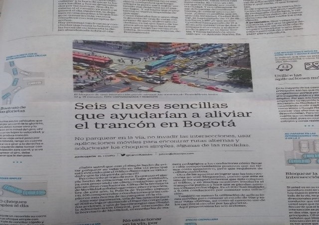 claves para aliviar el trancón en Bogotá