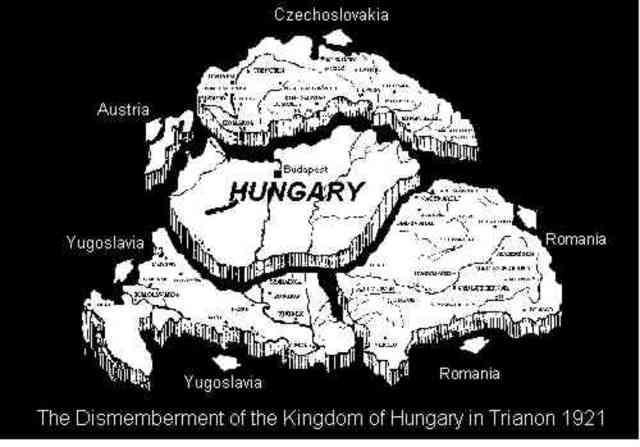 Hungary lost ⅔ of their territory