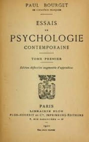Essais de psychologie contemporaine, Bourget