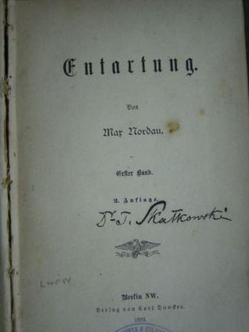 Entartung. Desesperación, Nordau