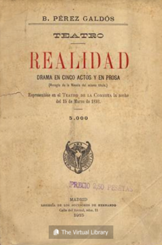 Realidad, Benito Pérez Galdós