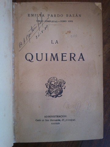 Quimera, Emilia Pardo Bazán
