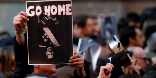 Protesta per la visita de Felip VI a Barcelona