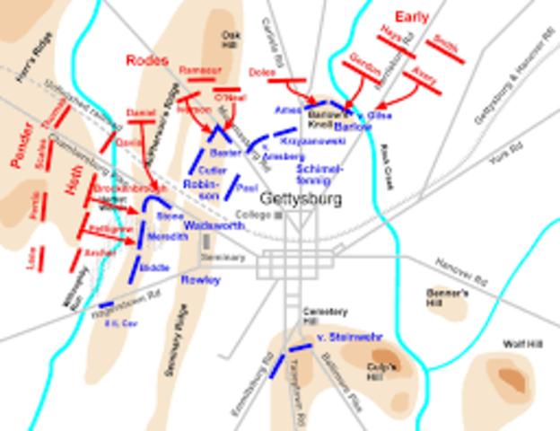 Battle of Gettysburg day: 1