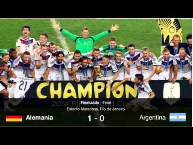 Alemania gano el mundial en 2014