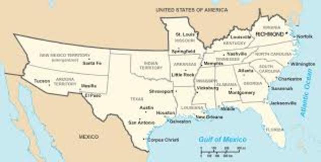 Confederate States of America officially formed