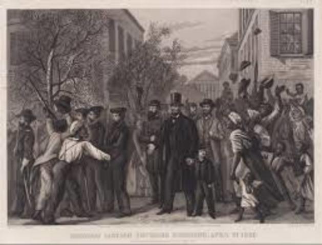 President Lincoln tours Richmond
