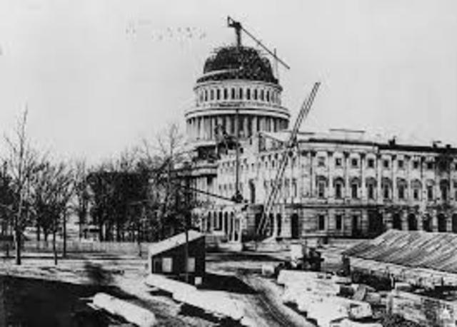 The second United States Capitol dome is completed