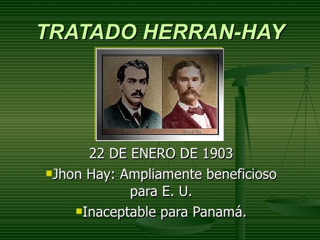 Adquisición de Derechos a Colombia por el canal de Panama