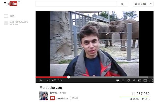 SE SUBE EL PRIMER VÍDEO A YOUTUBE