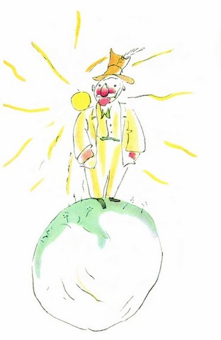 Le petit prince visite la planète d'un vaniteux