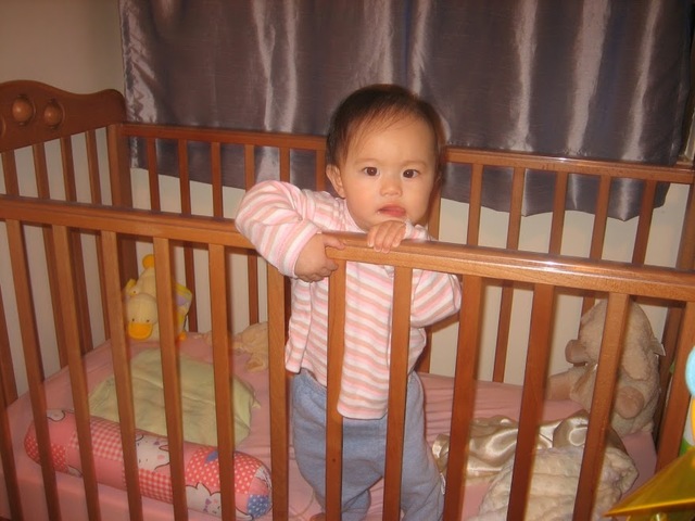 I start standing at nearly nine months