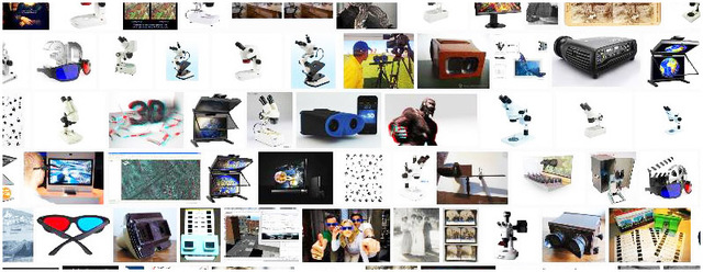 Por primera vez estaban los aparatos estereoscopicos.