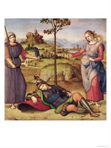 Paints "Vision of a Knight"