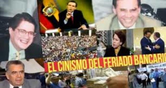 Hizo el feriado bancario en 1999.  El Ecuador amaneció con todos los bancos cerrados.