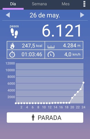 Podómetro cuarto día
