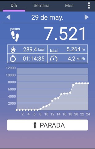 Podómetro sexto día