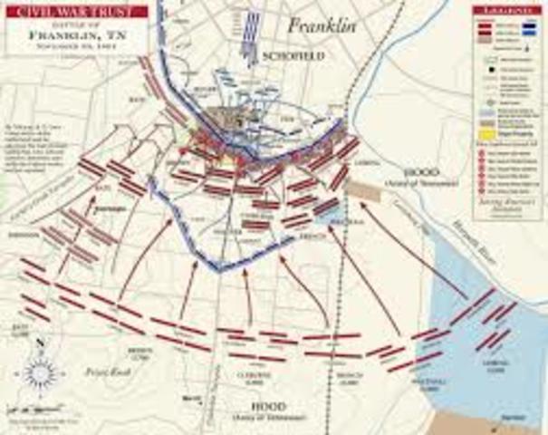 Rebel Army is defeated in Nashville