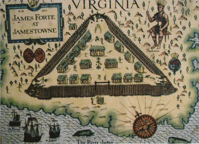 The founding of Jamestown, Virginia