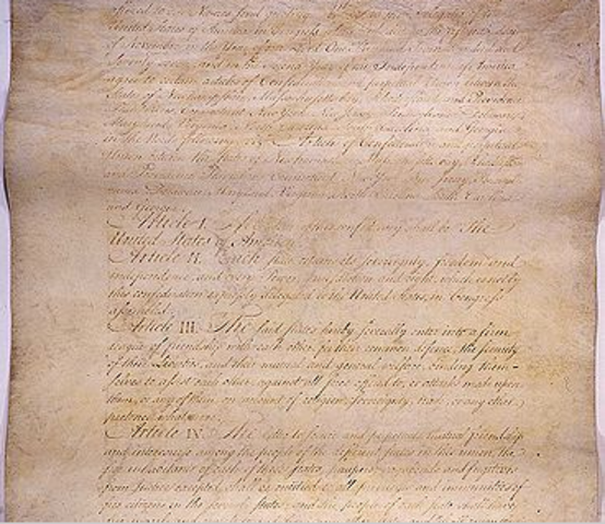 Articles of Confederation adopted by Second Continental Congress