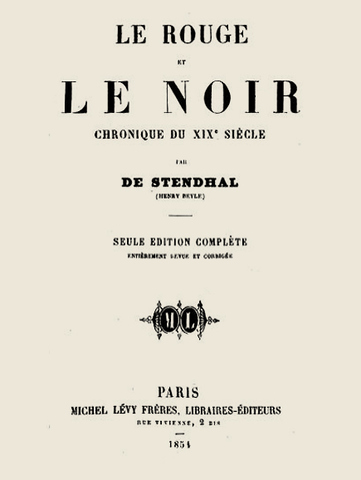 Prerrealismo con Le rouge et le noir de Stendhal
