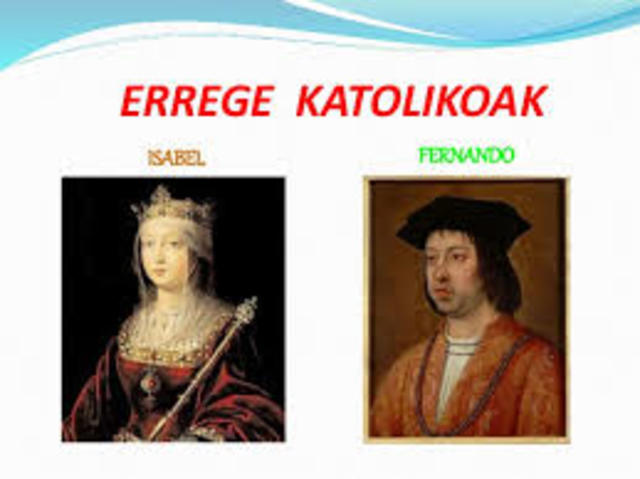 Isabel eta Fernando ezkontzean  Gaztelako eta Aragoiko koroek bat egin zuten