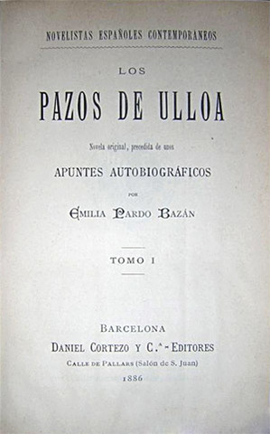 Se publica "Pazos de Ulloa" de Pardo Bazán
