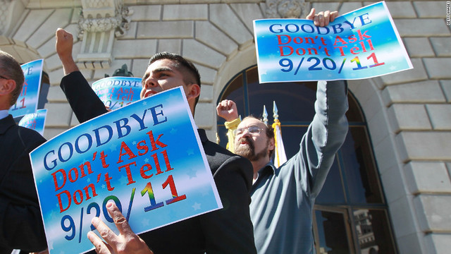 "Don't Ask, Don't Tell" is repealed