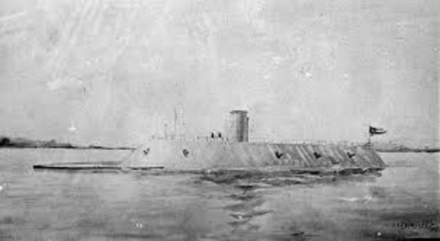 Confederate Ship Virginia Strikes First