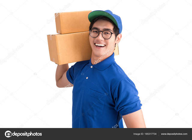 Annemarie delivers a package