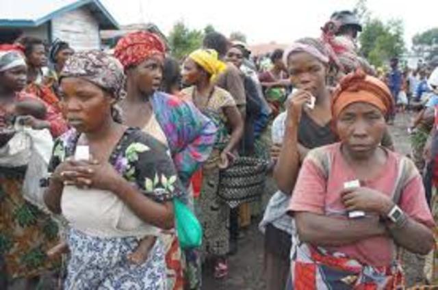 Mujeres desplazadas.