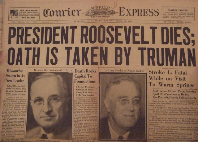 FDR Dies/Truman as President