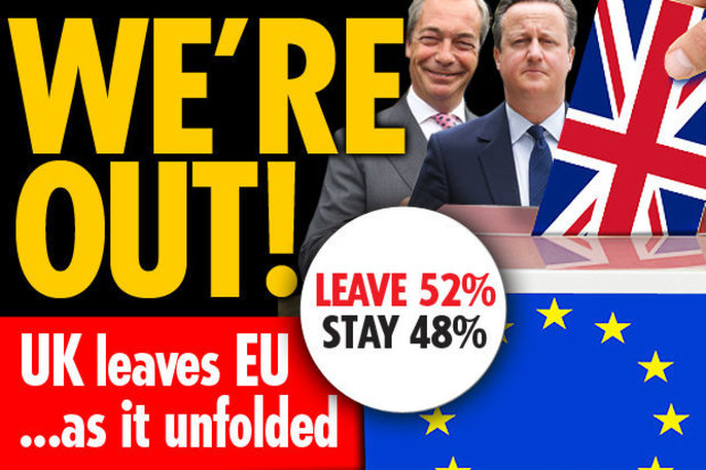 Britain votes to leave to European Union
